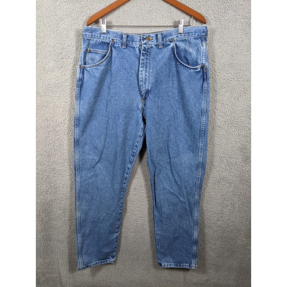 Wrangler Jeans Mens 38x30 (36x29) Blue Denim Straight Leg Relaxed Fit Streetwear
